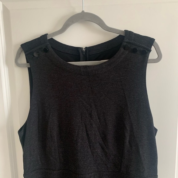 LOFT Plus Gray Dress Size 16 - Picture 2 of 9